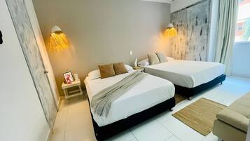 2 bedrooms, iron/ironing board, bed sheets