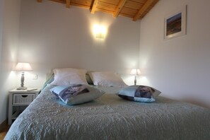 2 bedrooms, iron/ironing board, travel cot, Internet