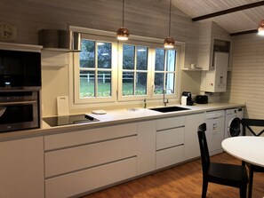 Fridge, oven, stovetop, dishwasher