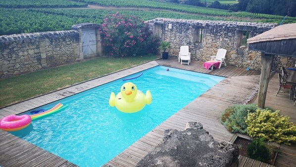 A heated pool
