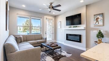 Smart TV, fireplace