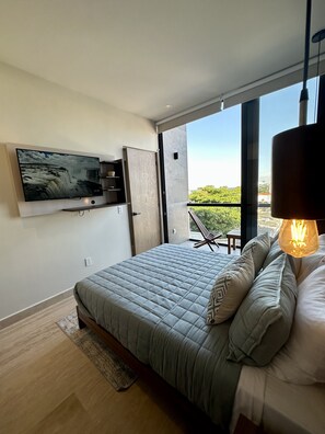 Panoramic-Studio | Hochwertige Bettwaren, Daunenbettdecken, kostenloses WLAN, Bettwäsche