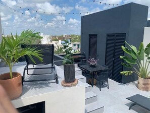 Outdoor dining - Penthouse Retreat w/Private Rooftop Pool (Tulum)
