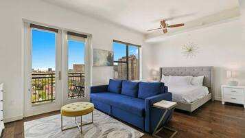 TV, fireplace, offices