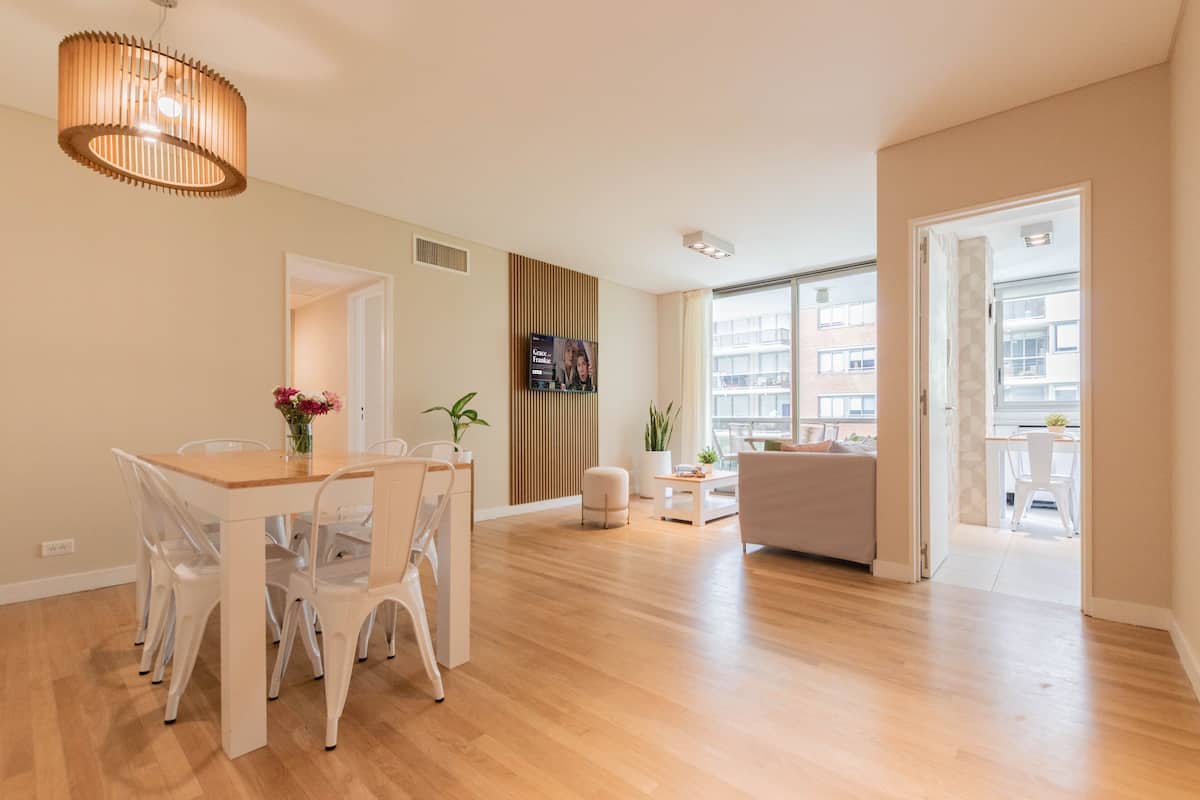Family Apartment | Living area | 40-inch Smart TV with digital channels, TV, Netflix