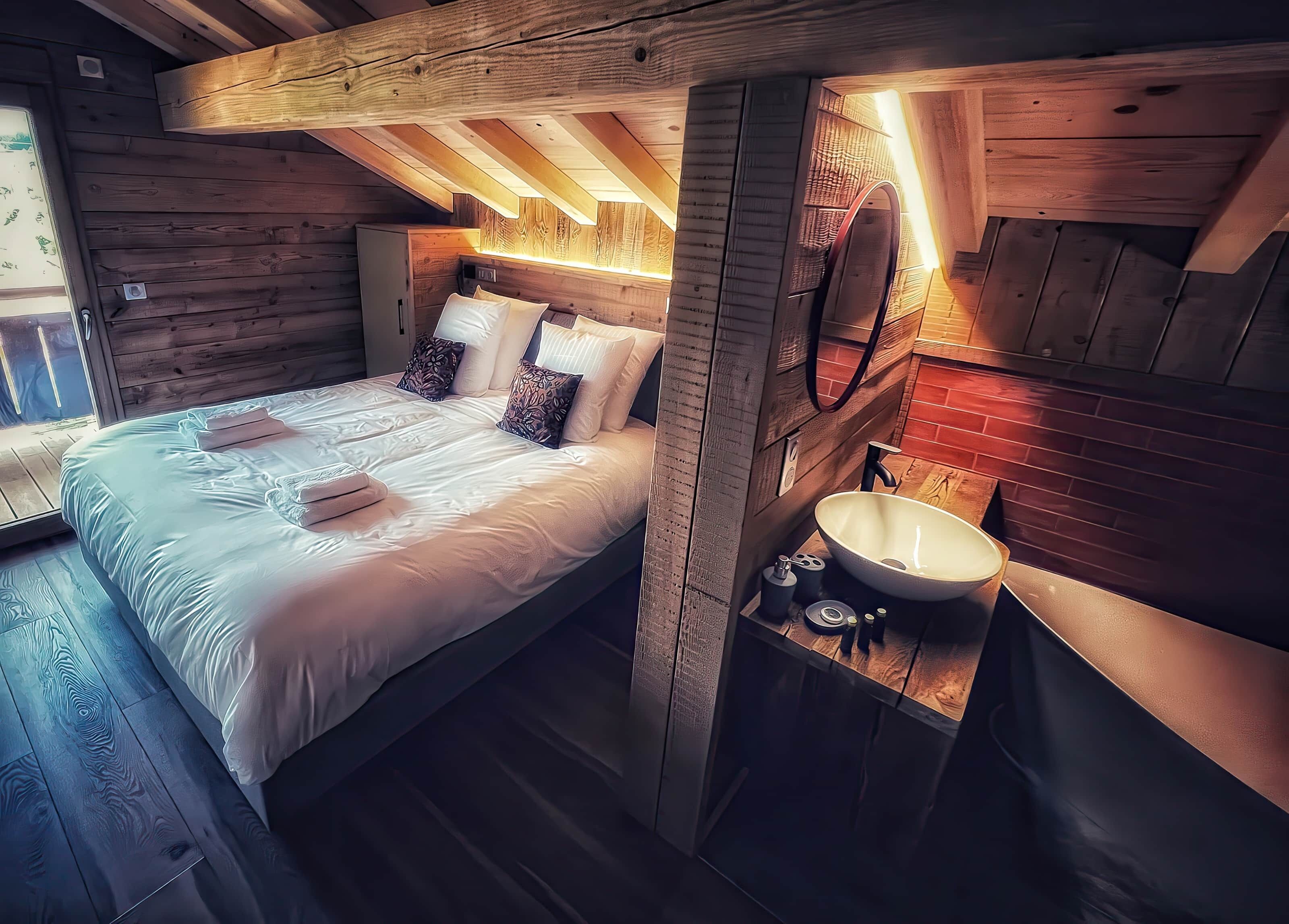 Chalet Aconit, panoramic terrace, jacuzzi and sauna