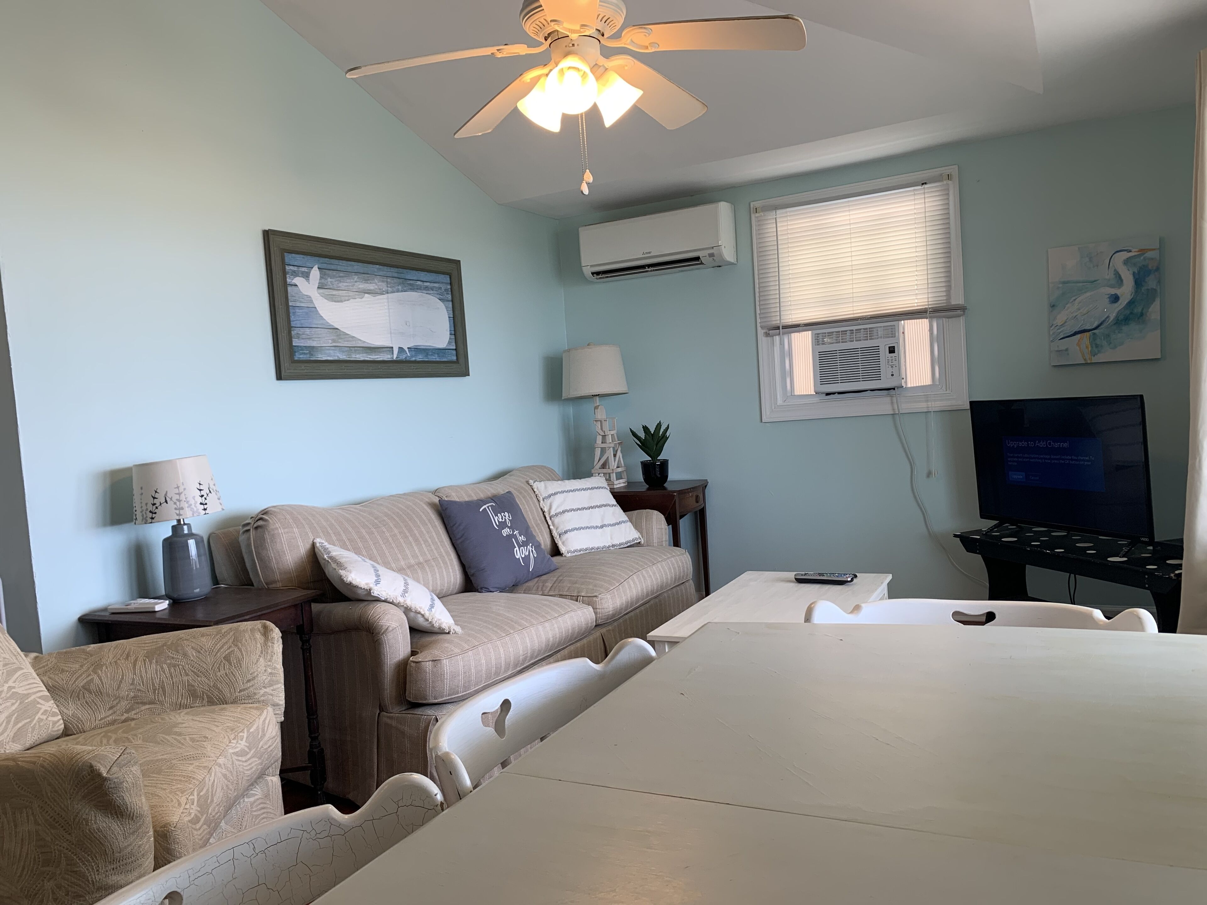 Wall Cottage- North.  Cozy oceanfront duplex with covered deck and ocean views