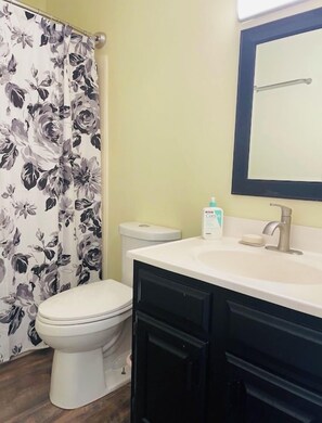 Hair dryer, towels