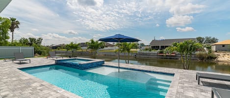 Utomhuspool och uppvärmd pool