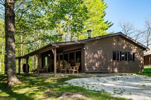 Exterior - Lake View Cabin Near Nashville | Private Dock & Scenic Views 1+BR, 1BA (Morgantown)