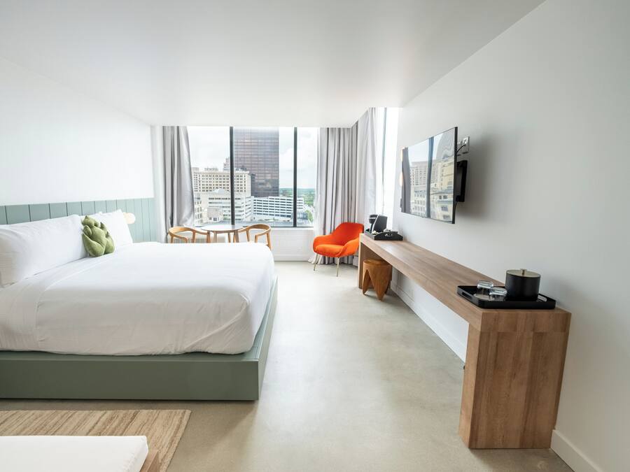 Premium bedding, pillow-top beds, minibar, desk