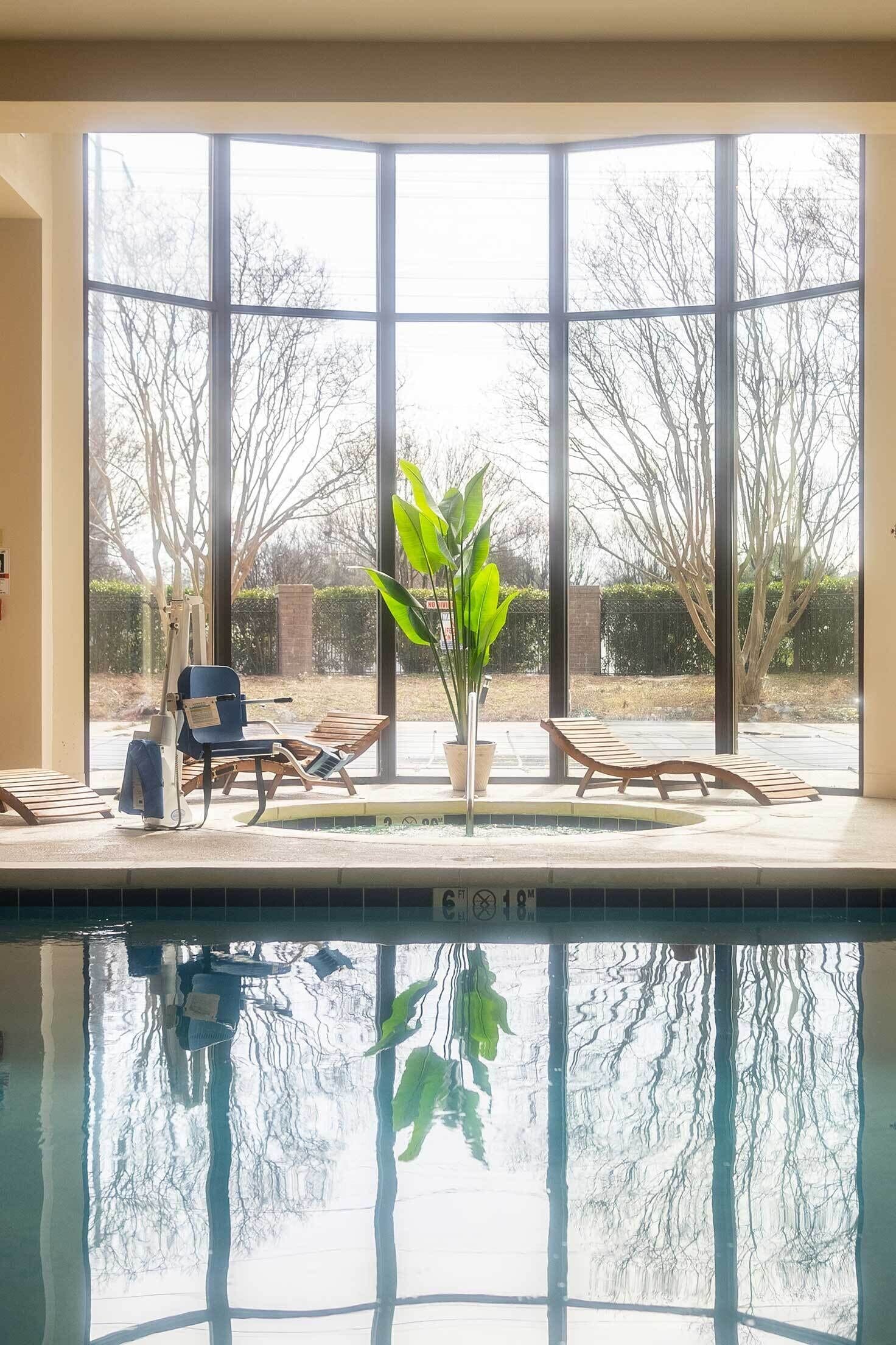 Indoor pool, outdoor pool