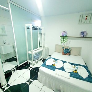 Suíte | 1 quarto, frigobar, Wi-Fi de cortesia, roupa de cama