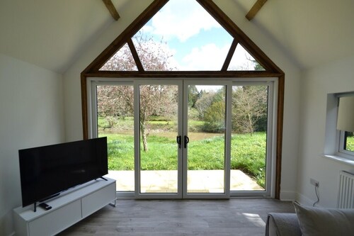 3 bed converted chapel with lake view