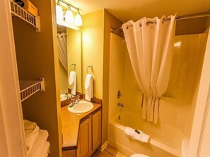 Hair dryer, towels