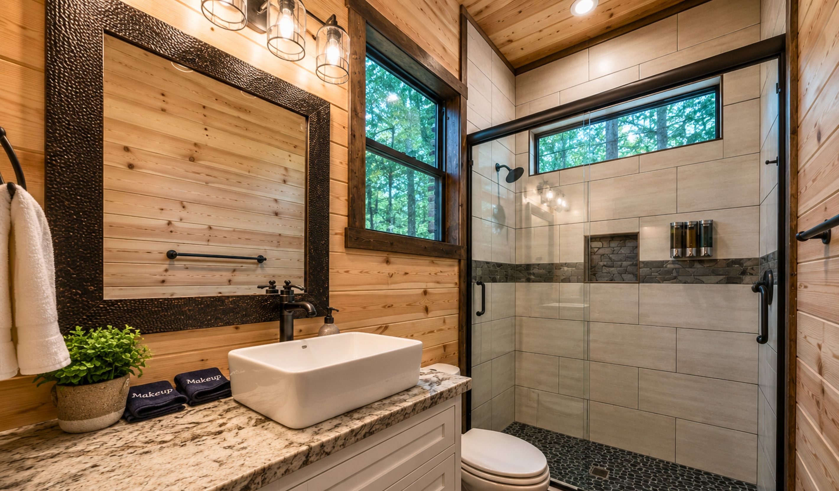 Get ready with ease in our practical yet stylish bathroom, designed with your comfort in mind.