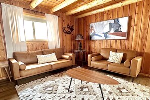 Smart-tv en een open haard