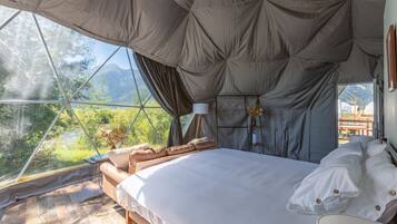 King GeoDome, Premium Mountain View | Luxe beddengoed, pillowtop-bedden, geluiddichte muren, gratis wifi