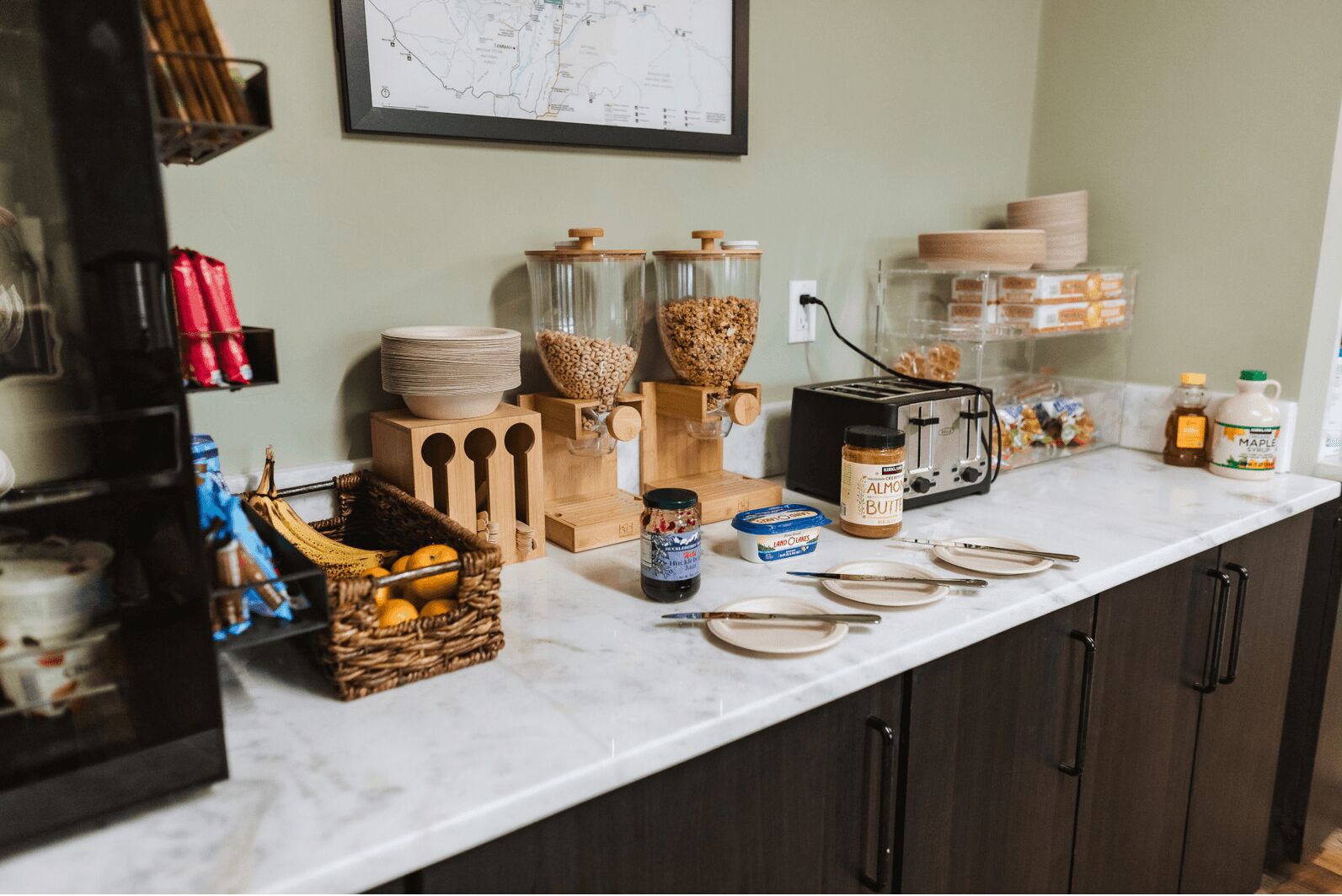 Free daily self-service breakfast 