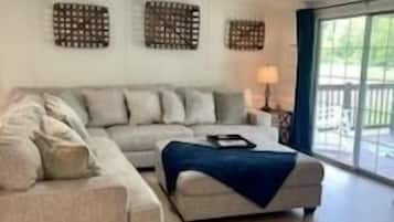 TV connectée, cheminée, livres