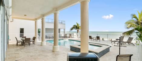 A heated pool