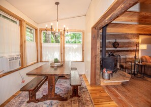 Dining - New Rental overlooking the New River - Cozy Cabin Between Boone and West Jefferson (Fleetwood)