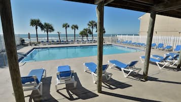 Outdoor pool, a heated pool
