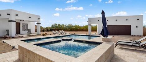Outdoor pool, a heated pool