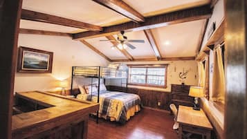 2 bedrooms, desk, iron/ironing board, travel crib