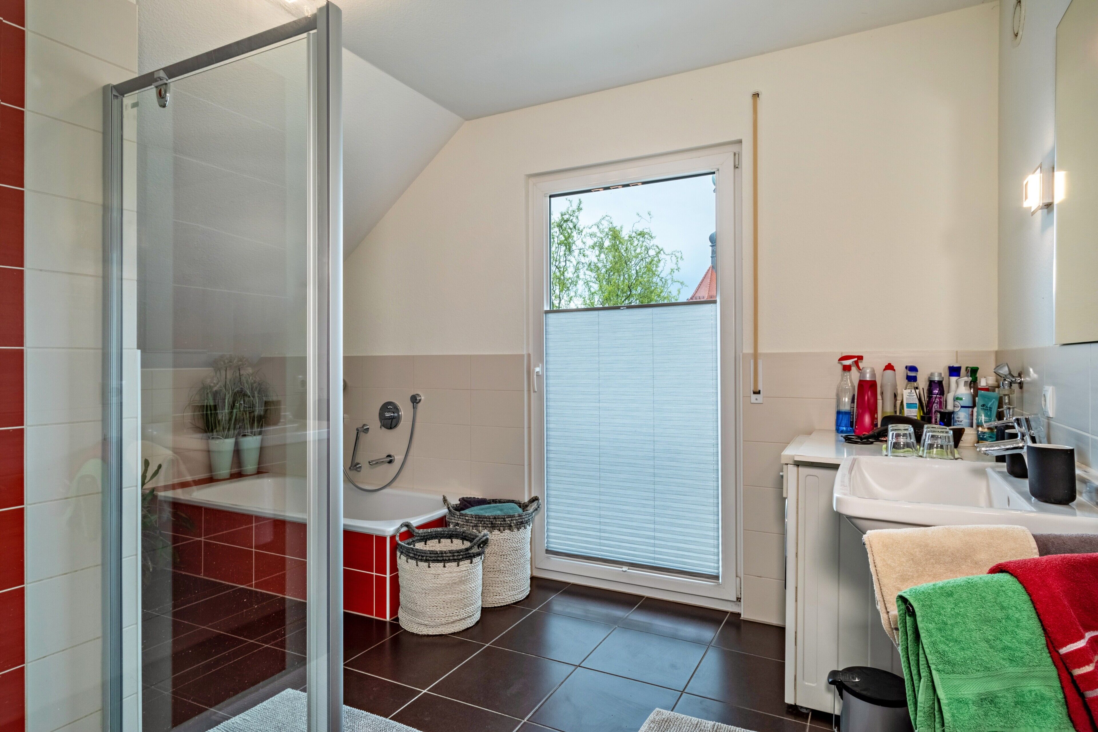 Badewanne, Handtücher