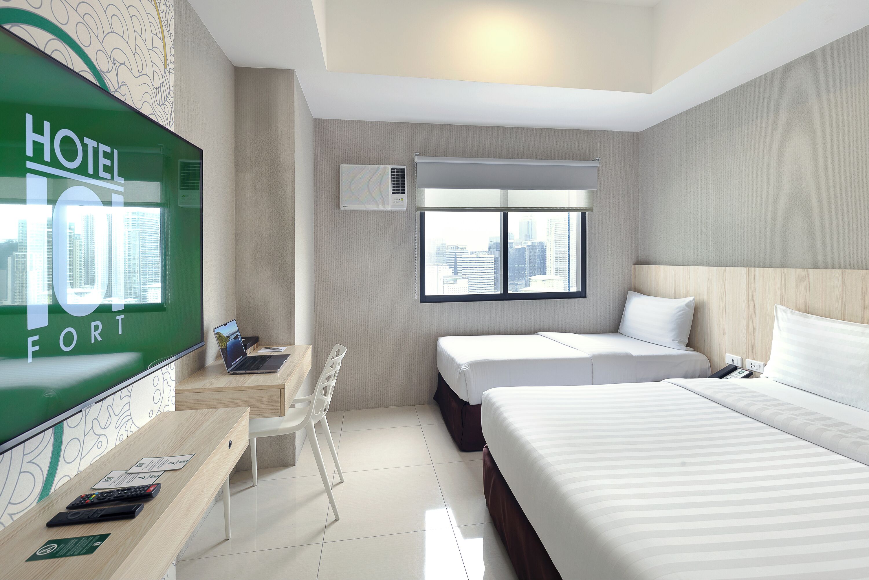 Premium bedding, memory foam beds, in-room safe, desk