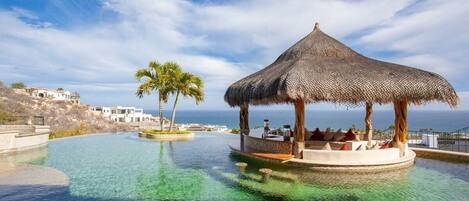 Outdoor pool, a heated pool