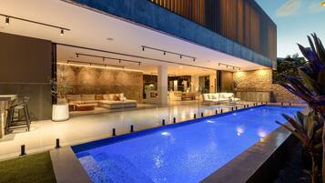 A heated pool