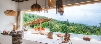 Luxury jungle villa with ocean view and private pool