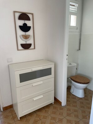 Dusche, Handtücher, Seife, Shampoo