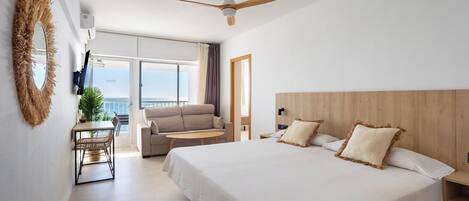 Monolocale familiare, vista mare | Wi-Fi gratuito, lenzuola