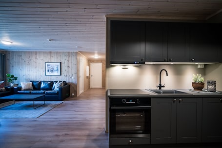 特级公寓 | 起居区 | 45-英寸智能电视(配备数码频道)、电视、Netflix. 博尔利山林居-经典挪威酒店