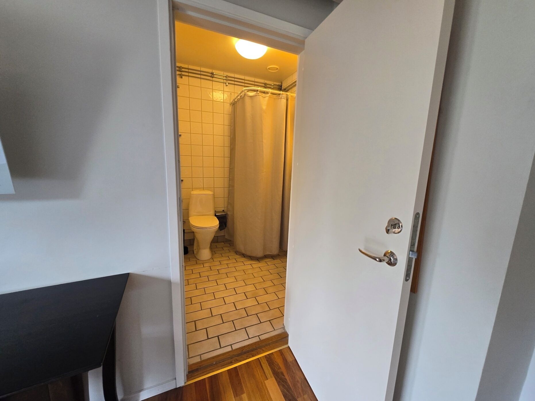 Hårtork, handdukar, tvål och schampo