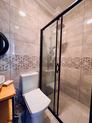 Habitación económica | Baño | Regadera y secadora de cabello 