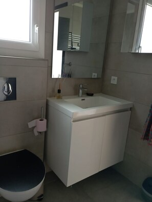 Dusche, Whirlpool, Haartrockner, Toilettenpapier