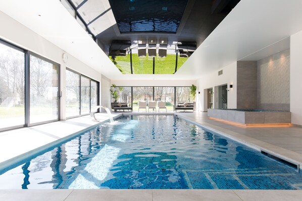 Indoor pool, a heated pool