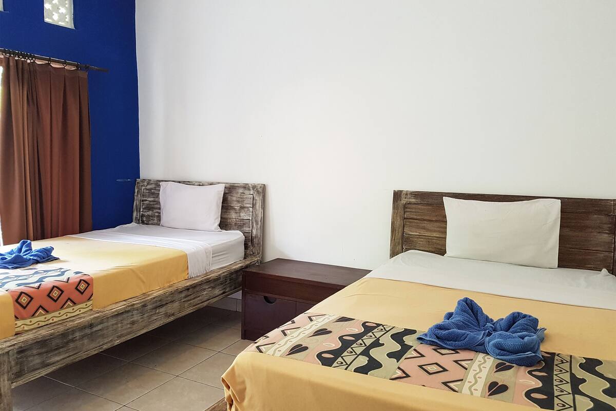 Habitación estándar con 2 camas individuales | Wifi gratis y ropa de cama