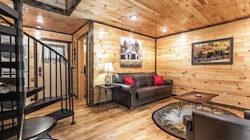 Smart TV, fireplace, DVD player