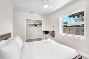 2 bedrooms, iron/ironing board, WiFi, bed sheets