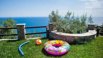 On the beach, beach towels