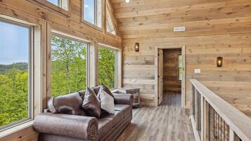 Cabin, 5 Bedrooms | Living area | Smart TV