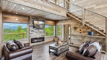 Cabin, 5 Bedrooms | Living area | Smart TV