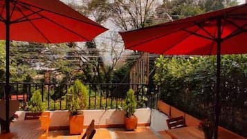 Outdoor banquet area