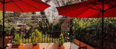 Outdoor banquet area