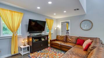 TV, books, music library